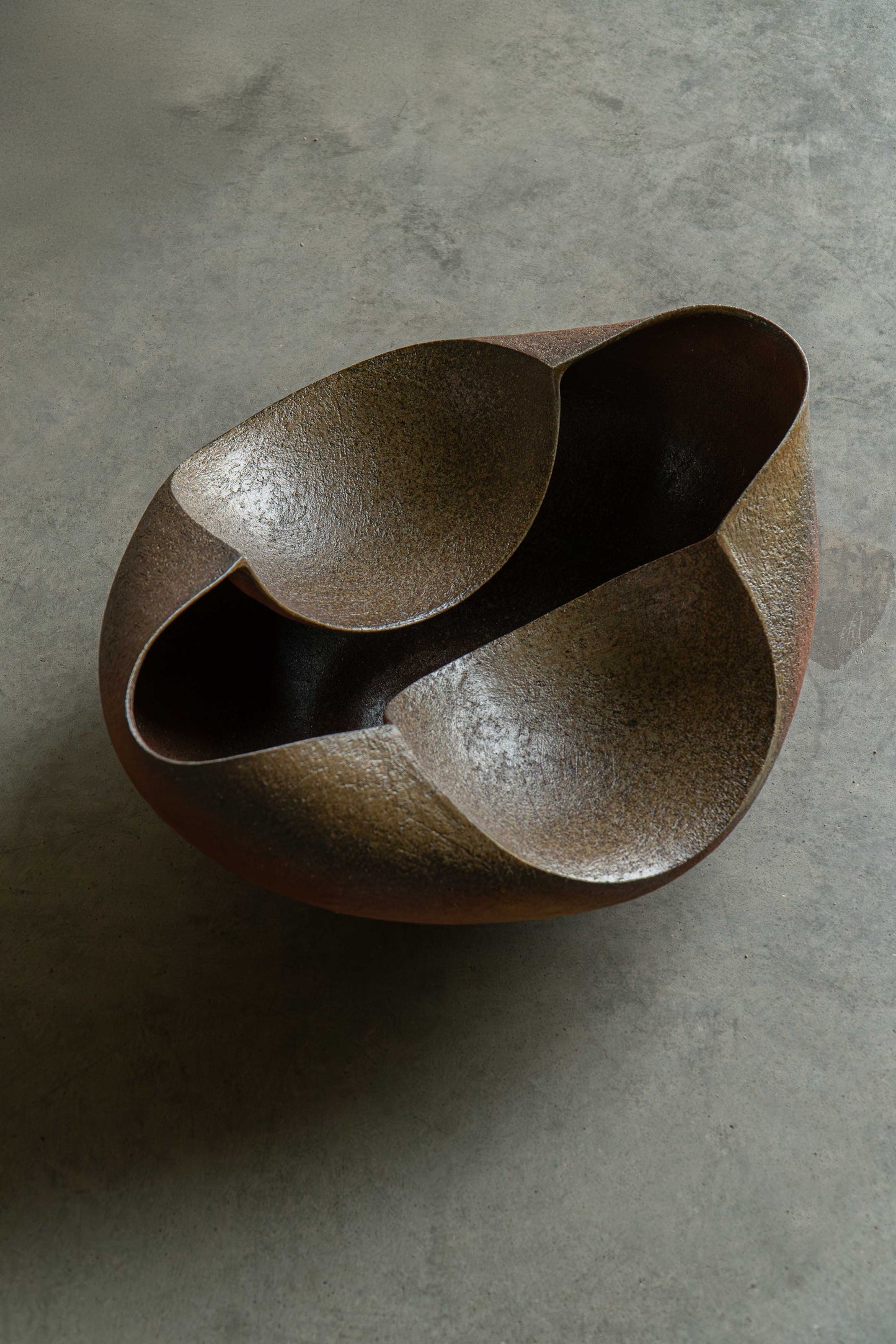 Grande coupe grès cuisson bois