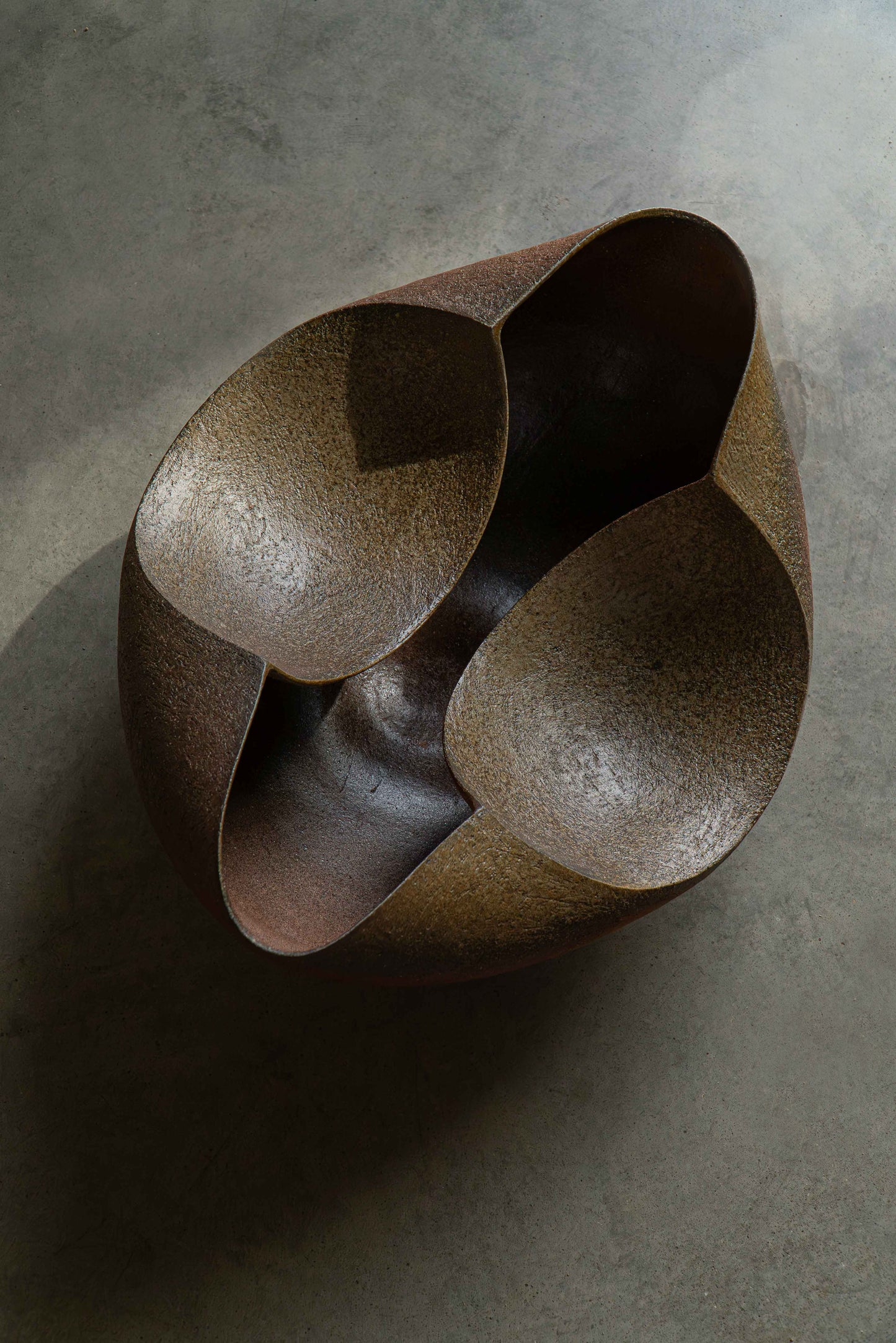 Grande coupe grès cuisson bois