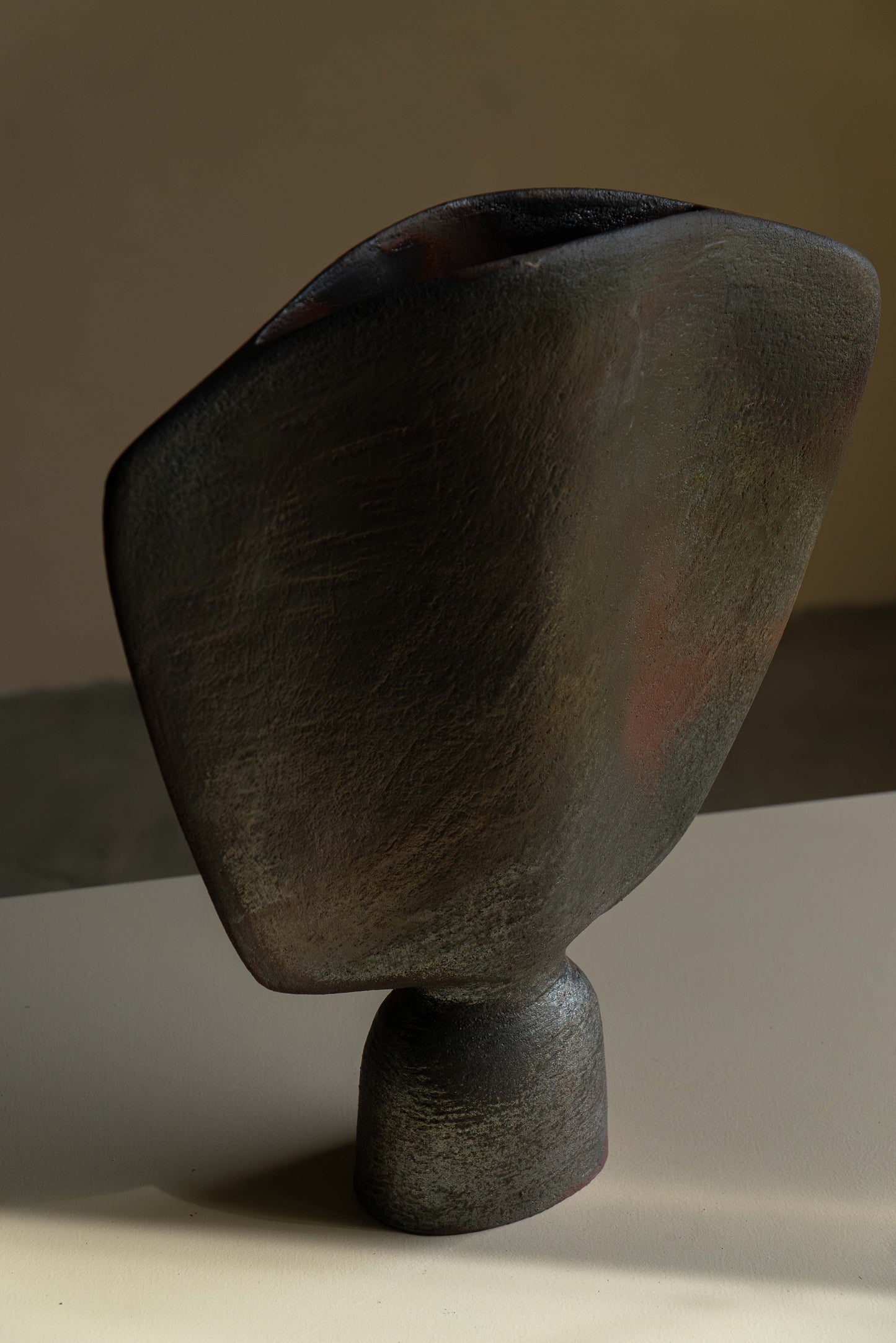 Vase Danaïde grès cuisson bois