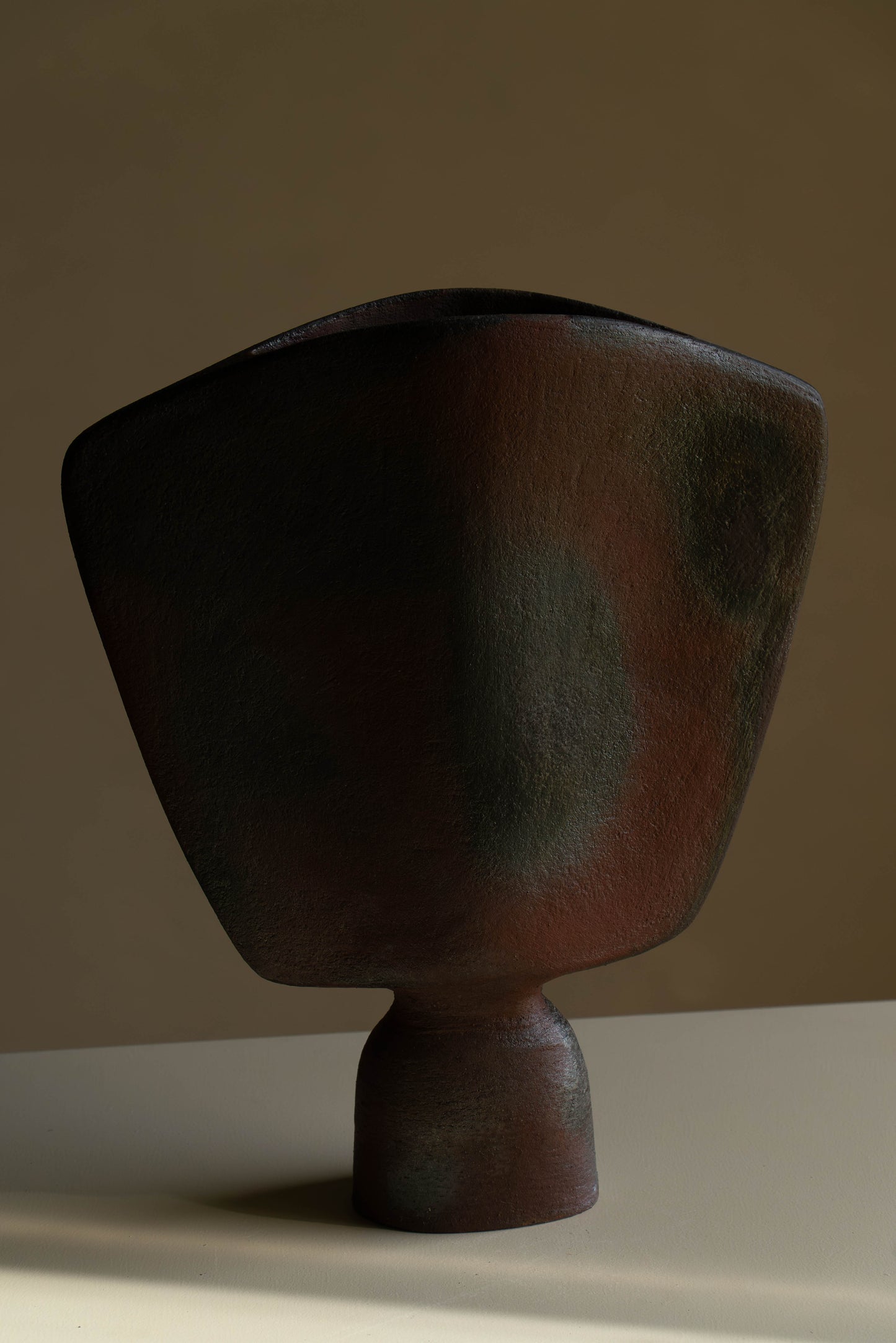 Vase Danaïde grès cuisson bois