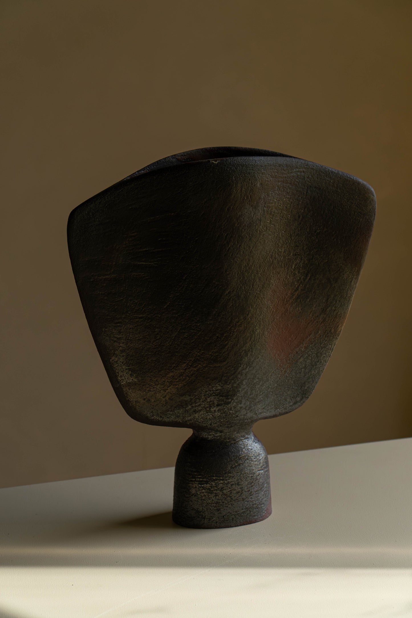 Vase Danaïde grès cuisson bois