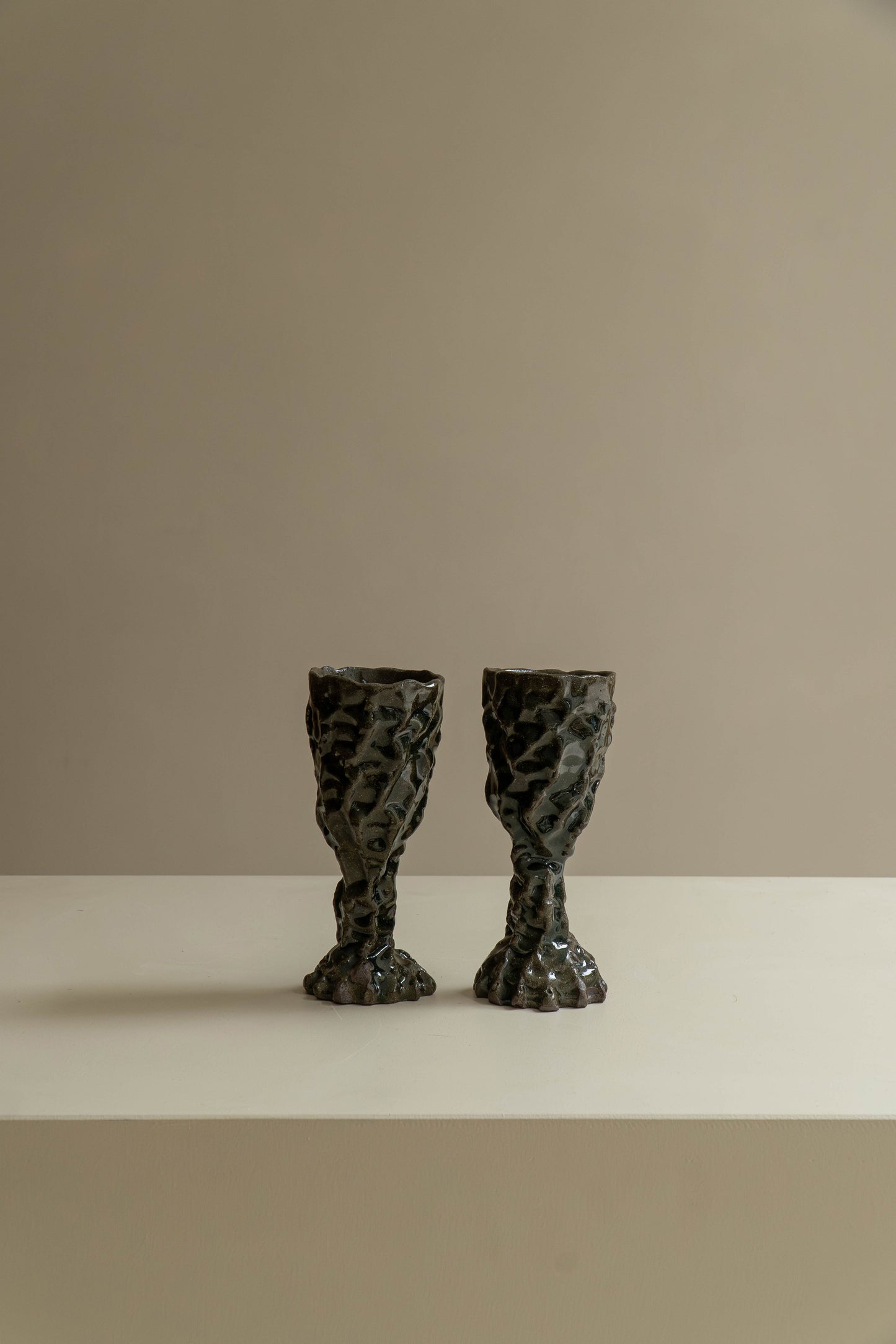 VERRE MODELÉ VERT