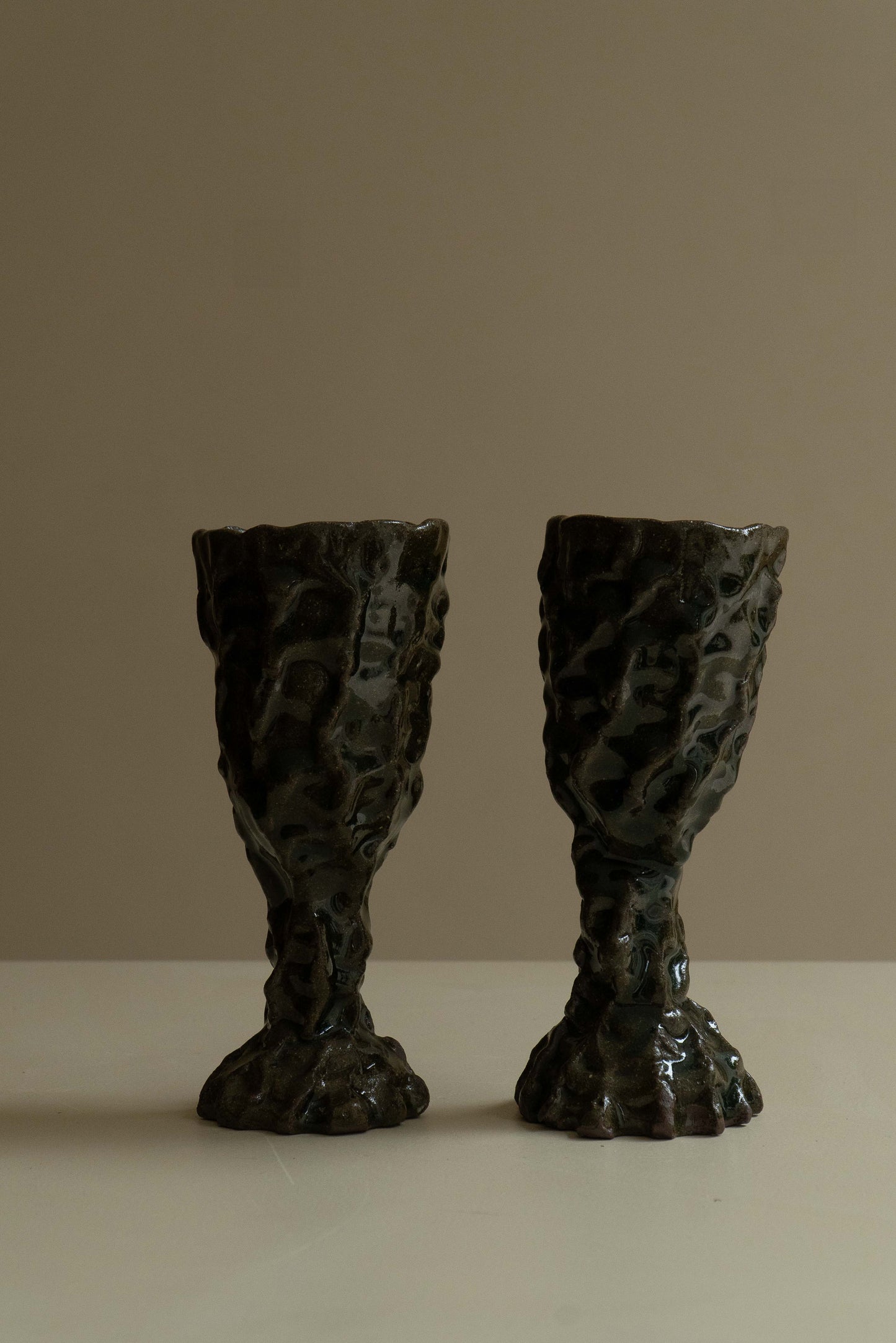 VERRE MODELÉ VERT