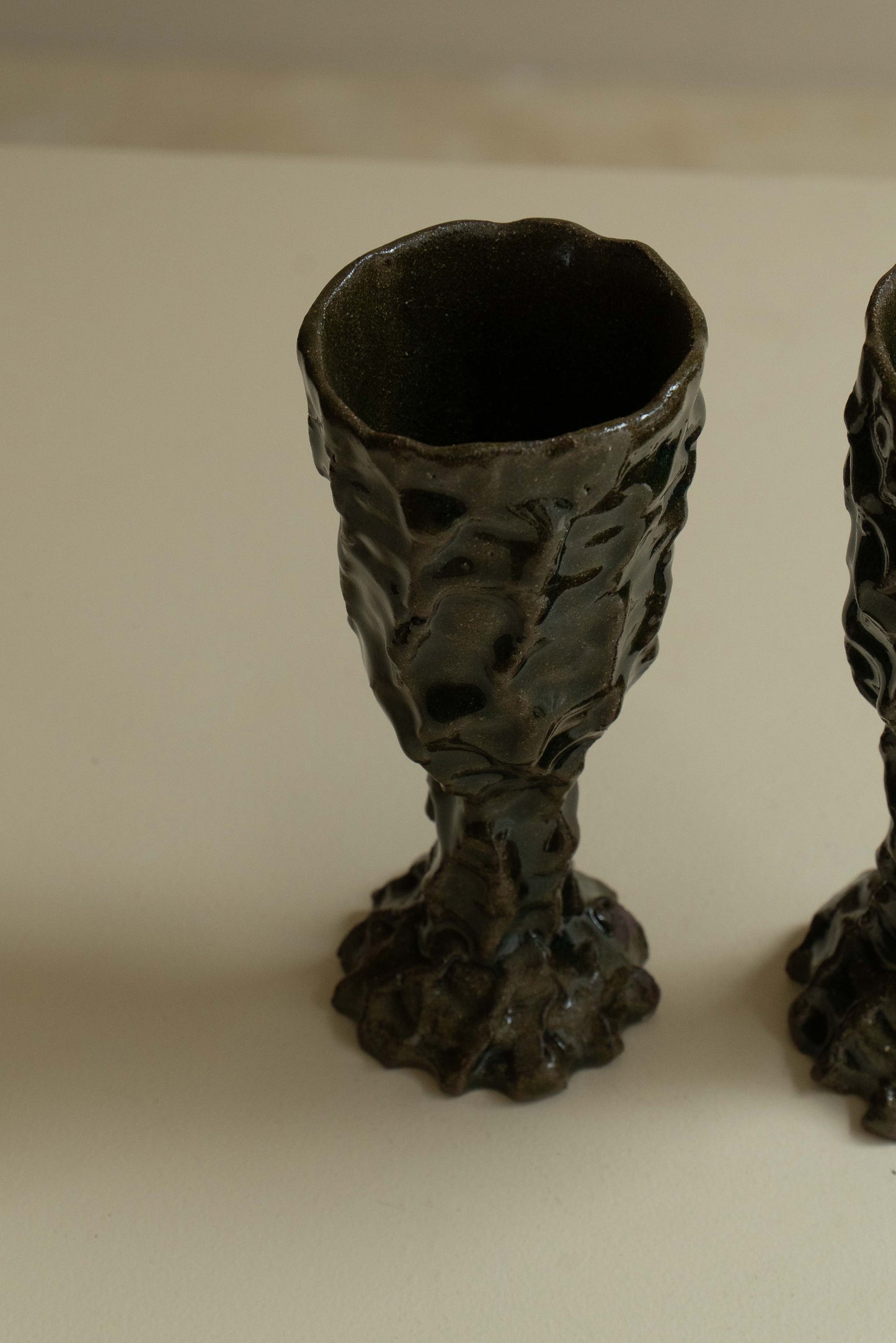 VERRE MODELÉ VERT
