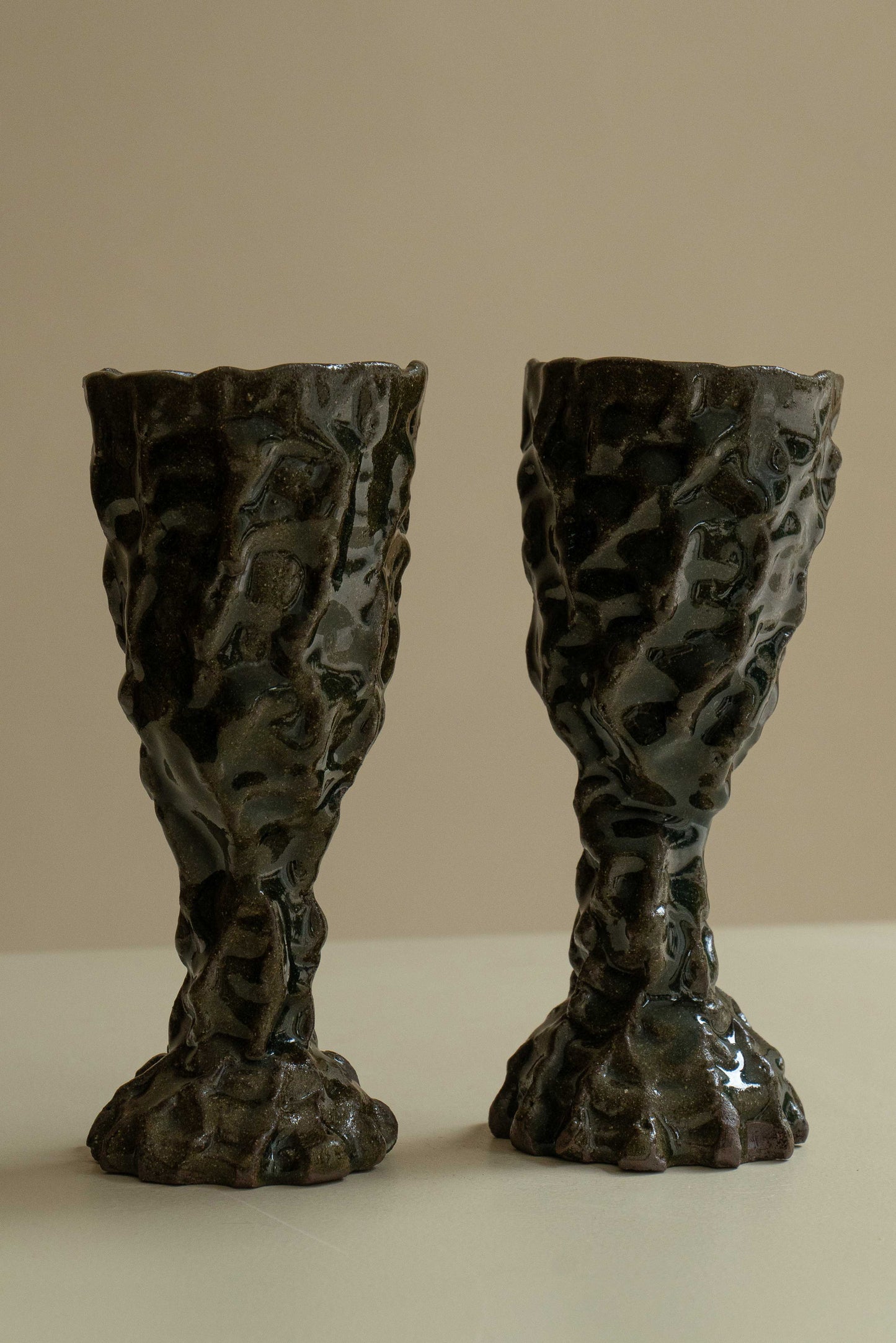 VERRE MODELÉ VERT