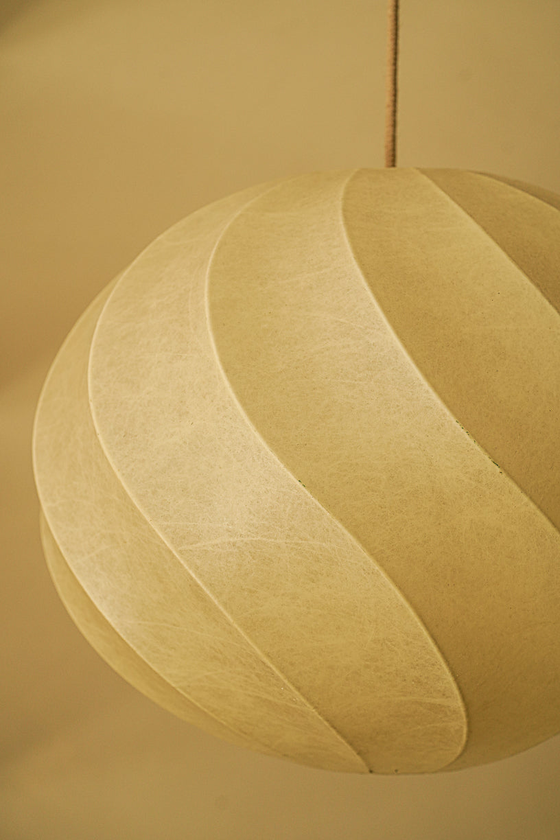 Cocoon spiral pendant light