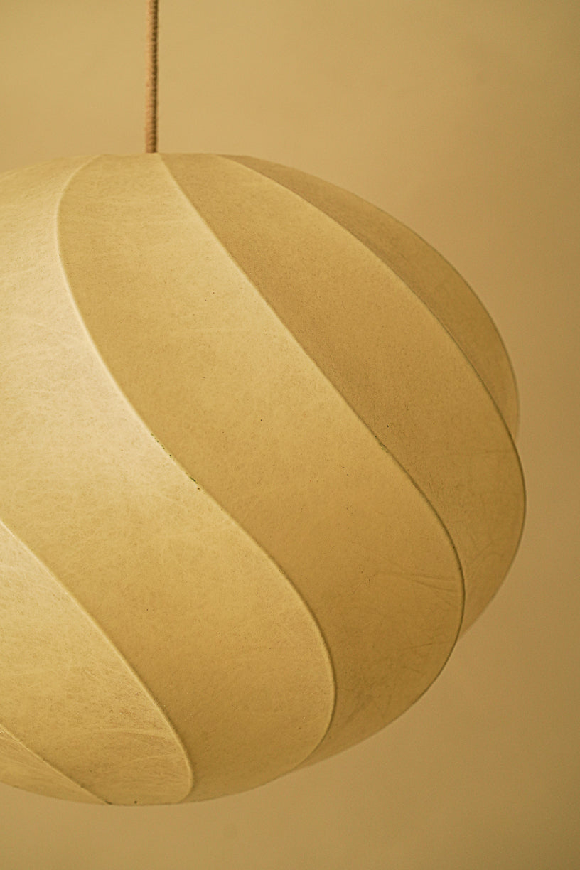 Cocoon spiral pendant light