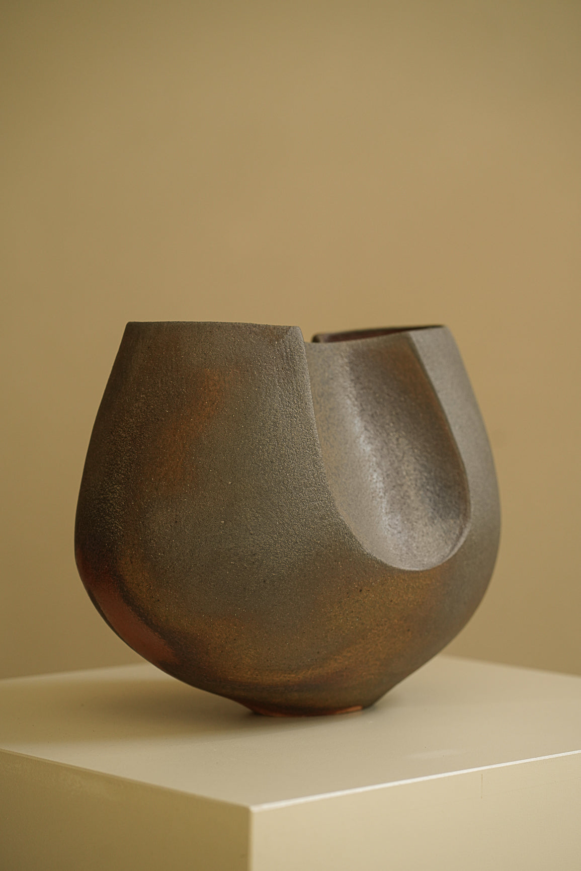 GRAND VASE CUIT AU BOIS