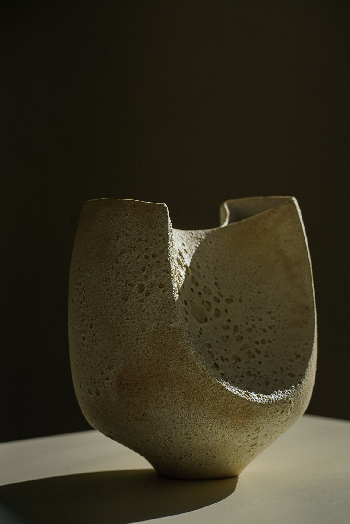 Enamel Crater Vase