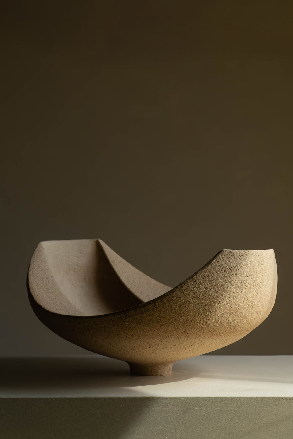 Grande coupe grès brut